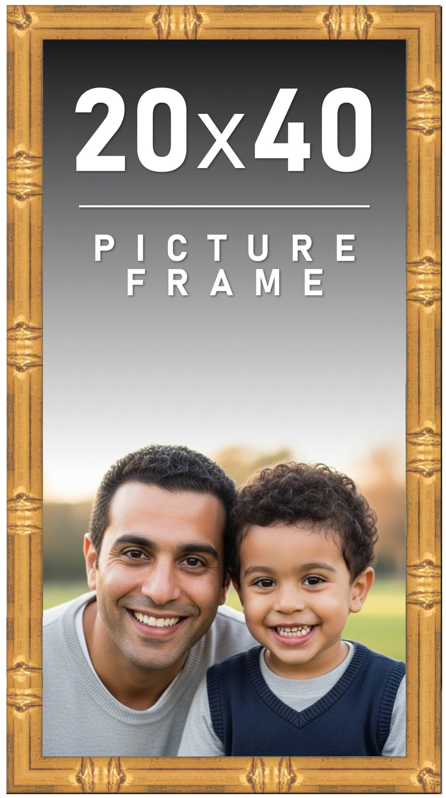 Amazon.com - CountryArtHouse 20x40 Frame Gold Bamboo Solid Wood